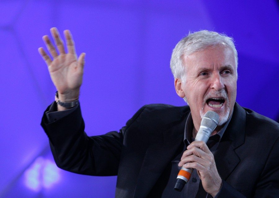 James Cameron durante la presentación en Los Ángeles. EFE/Mario Guzmán