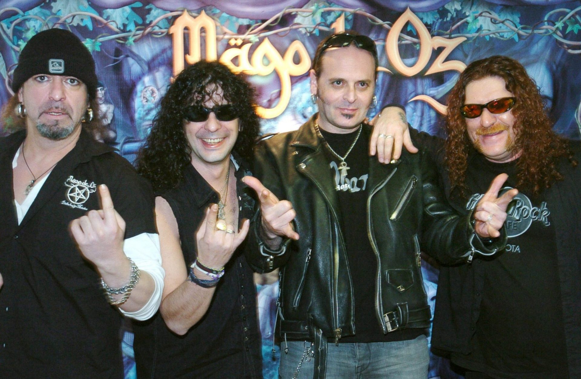 El grupo de rock español Mago de OZ  durante la presentación de su  producciòn discográfica "La Ciudad de los Arboles", en Ciudad de México. EFE/Mario Guzmán