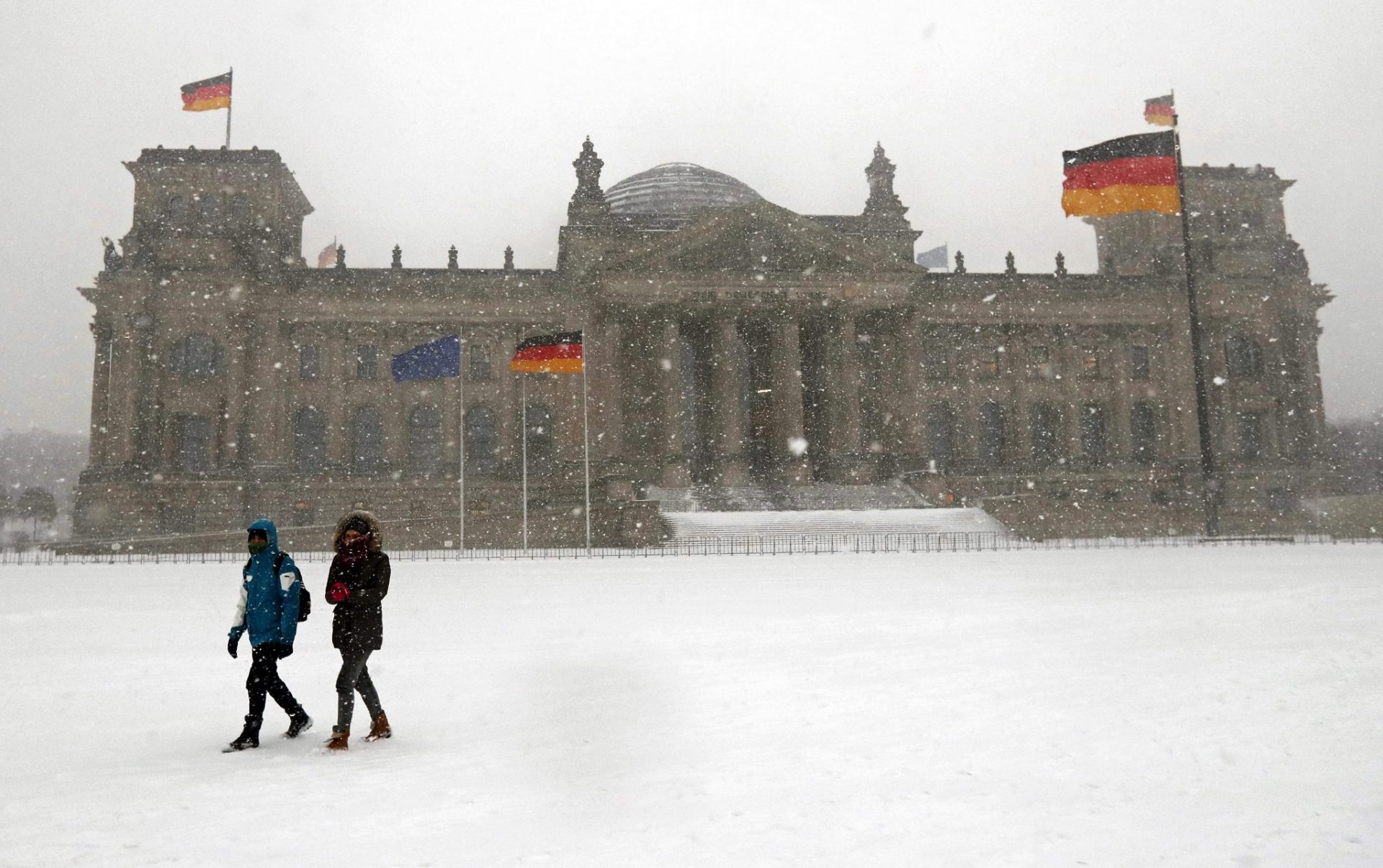 Alemania nieve en Berlín