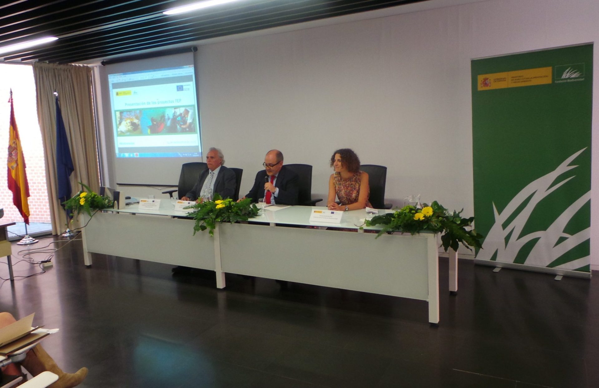 El secretario general de Pesca, Andrés Hermida, presenta los proyectos MAR. Foto: Fundación Biodiversidad