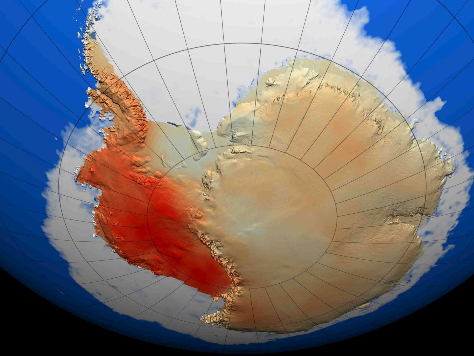 La Antártida en una imagen de la Nasa de 2009.