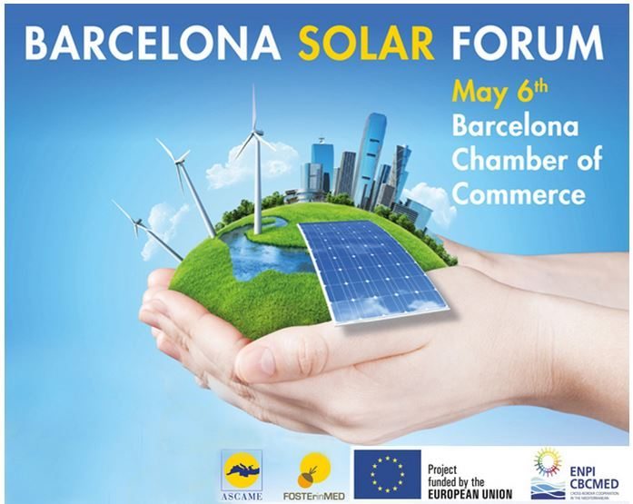 Las cámaras de Comercio del Mediterráneo debatirán en Barcelona sobre los retos de energía solar