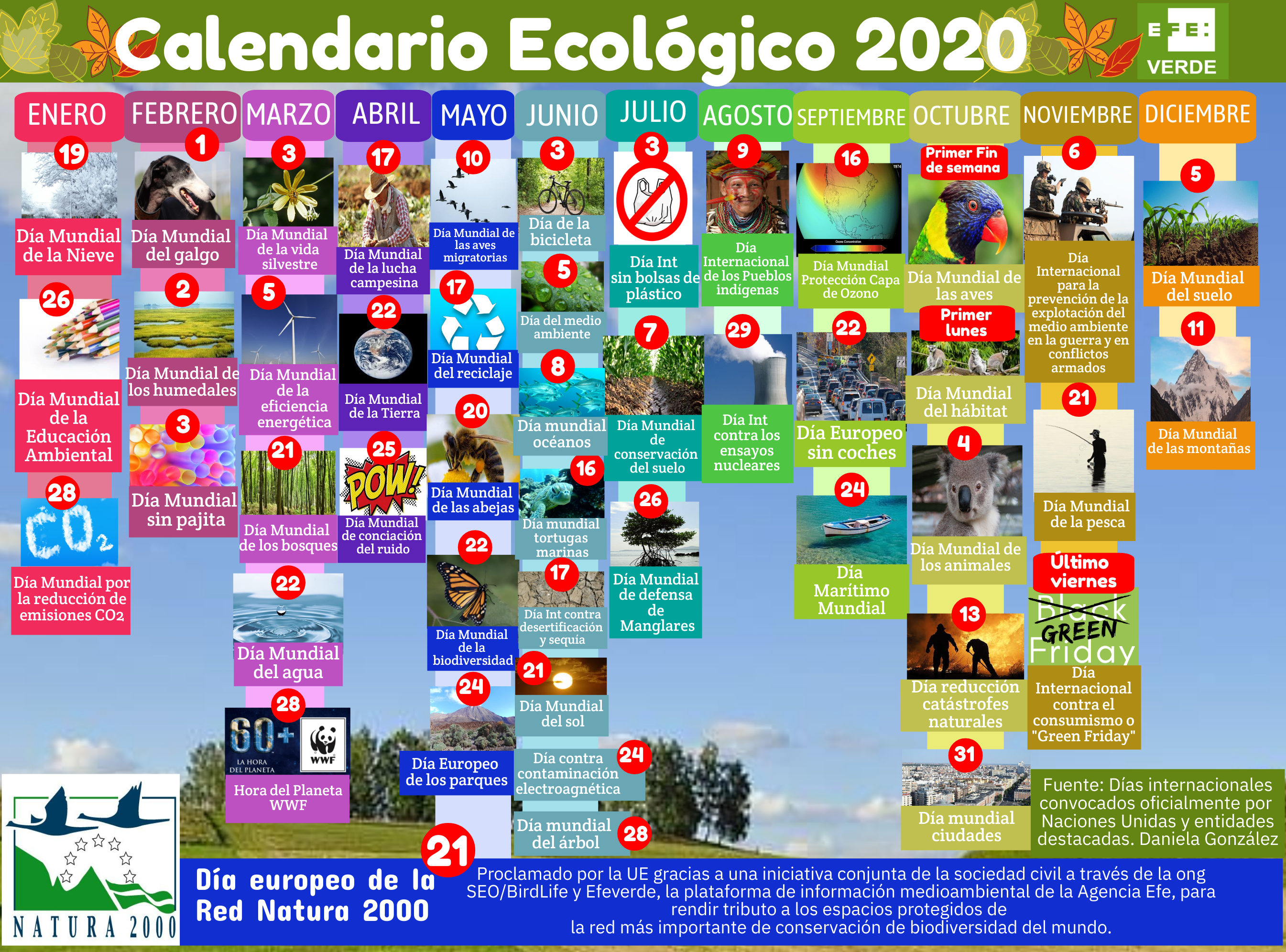 calendario ecológico 2020