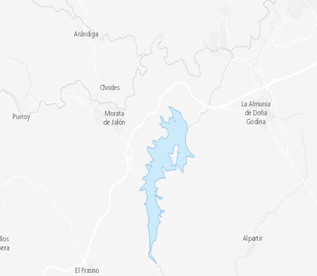 Mapa de situación de la presa de Mularoya, 