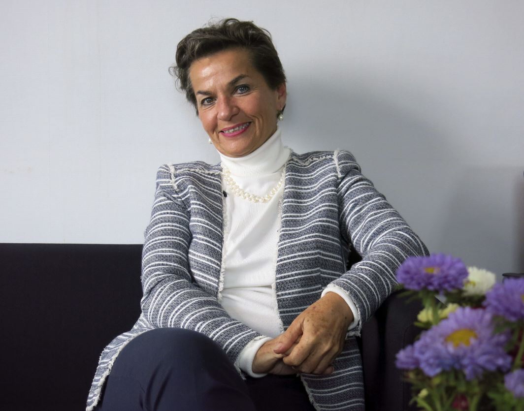 Christiana Figueres, secretaria de Cambio Climático de la ONU en una entrevista con EFE.