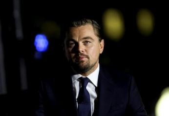 El actor estadounidense Leonardo DiCaprio participa hoy, lunes 3 de octubre de 2016, en una mesa redonda sobre el cambio climático, como parte del festival South By South Lawn