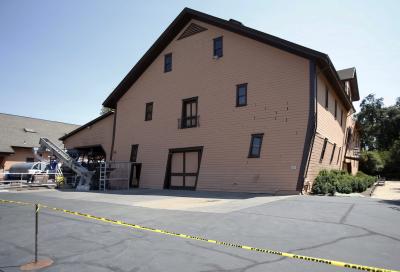 Sede de una empresa bodeguera de Napa afectada por un terremoto de 6 grados .