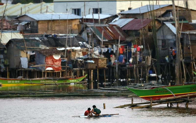 Imagen de la isla de Cavite antes del supertifón Hagupit.