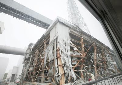 Foto de archivo de uno de los edificios destruidos por el tsunami de 2011 en la Central Nuclear de Fukushima.