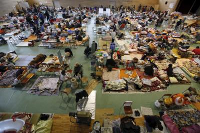 Desplazados tras el desastre de Fukushima. 