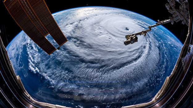Views of Hurricane Florence taken by ESA astronaut Alexander Gerst from the International Space Station
