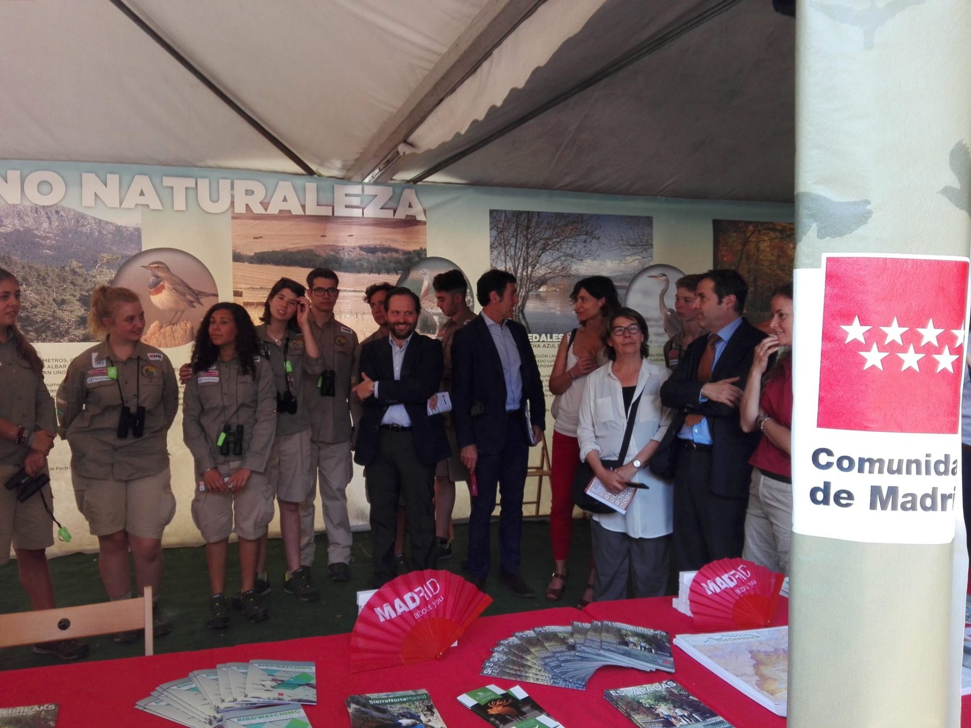 Pabellón de la Comunidad de Madrid en la Feria de Observación de la Naturaleza MADbird. EFE/Cristina Yuste