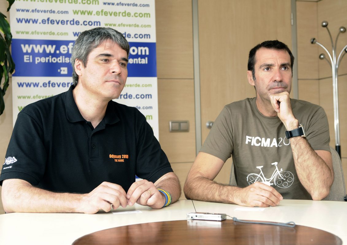 Jaime Gil director de FICMA junto a Bruce Callow director de la película Odisea 2050