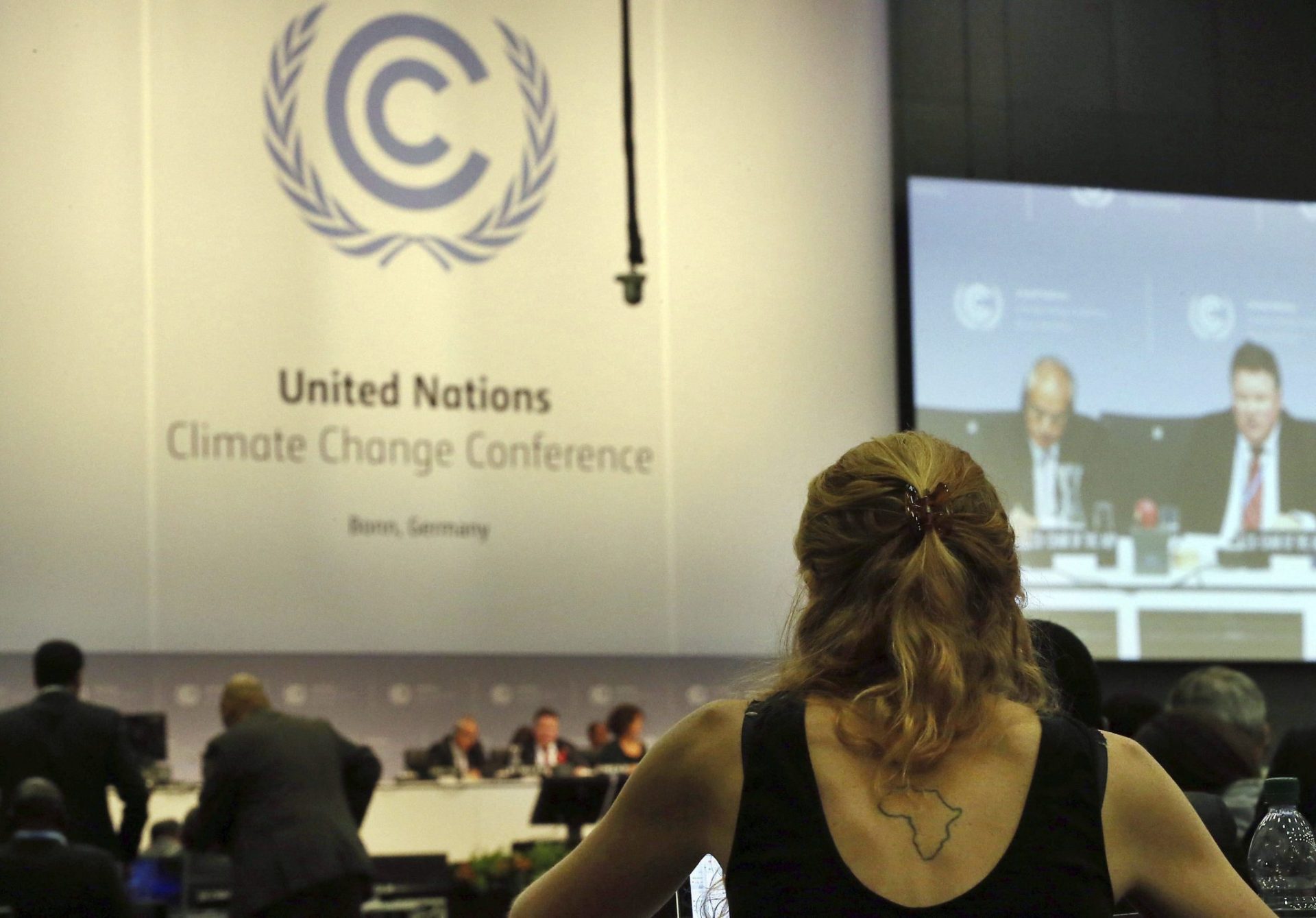Una delegada en la conferencia sobre el cambio climático organizado por las Naciones Unidas en Bonn.