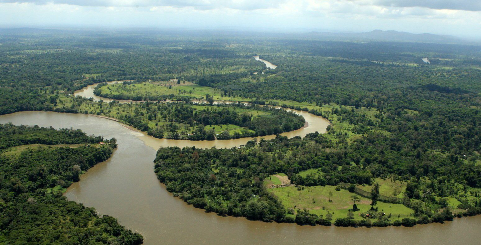 El río San Juan en la frontera entre Costa Rica y Nicaragua.