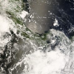 El Itsmo de Panamá visto desde un satélite de CATHALAC.