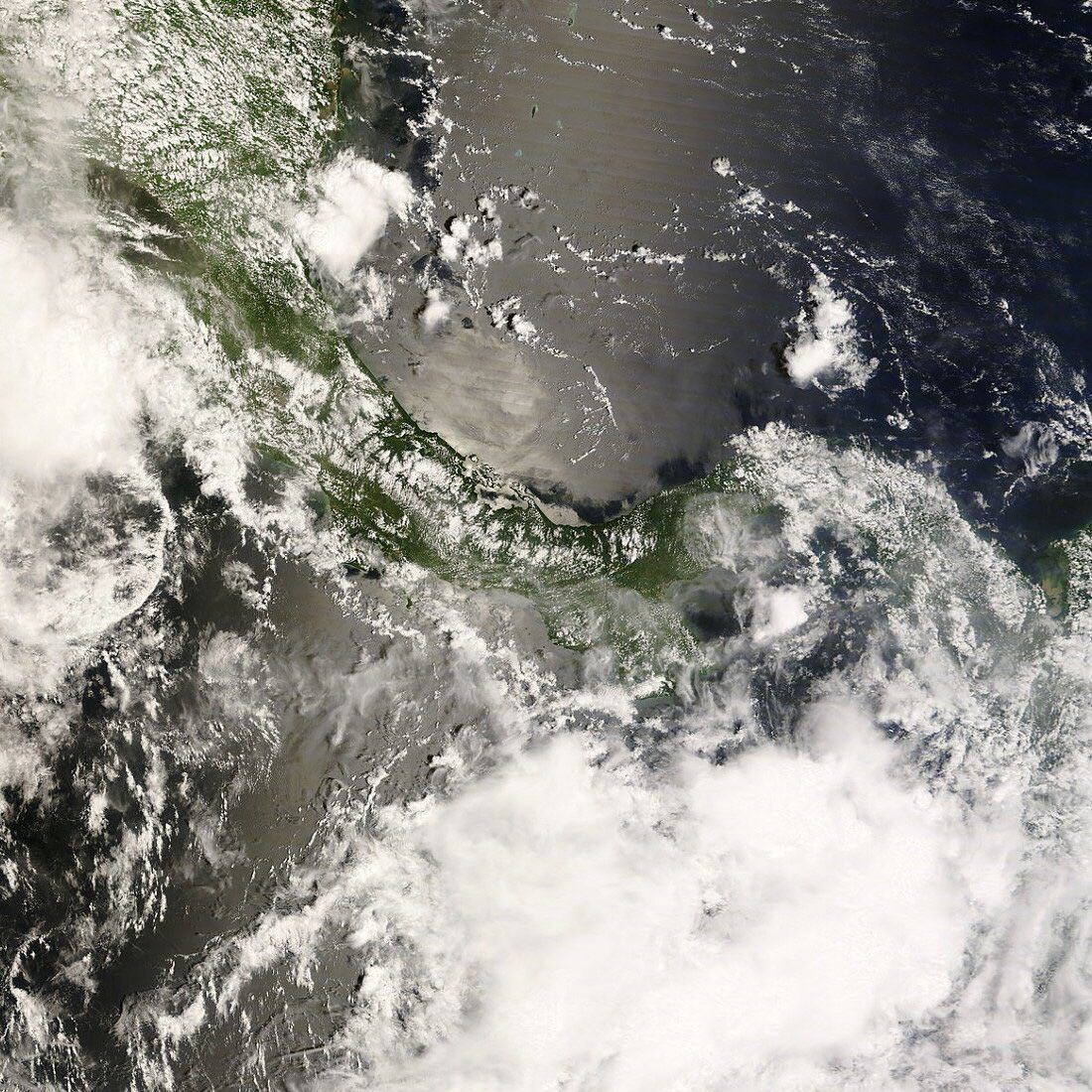 El Itsmo de Panamá visto desde un satélite de CATHALAC.
