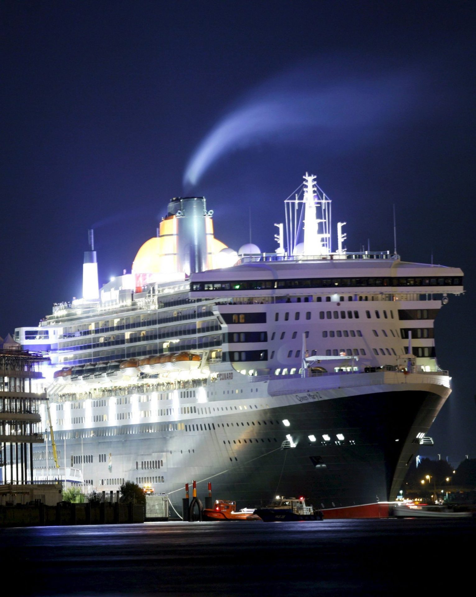 el Queen Mary II en Hamburgo