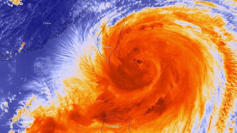 EL tifón matmo sobre taiwan