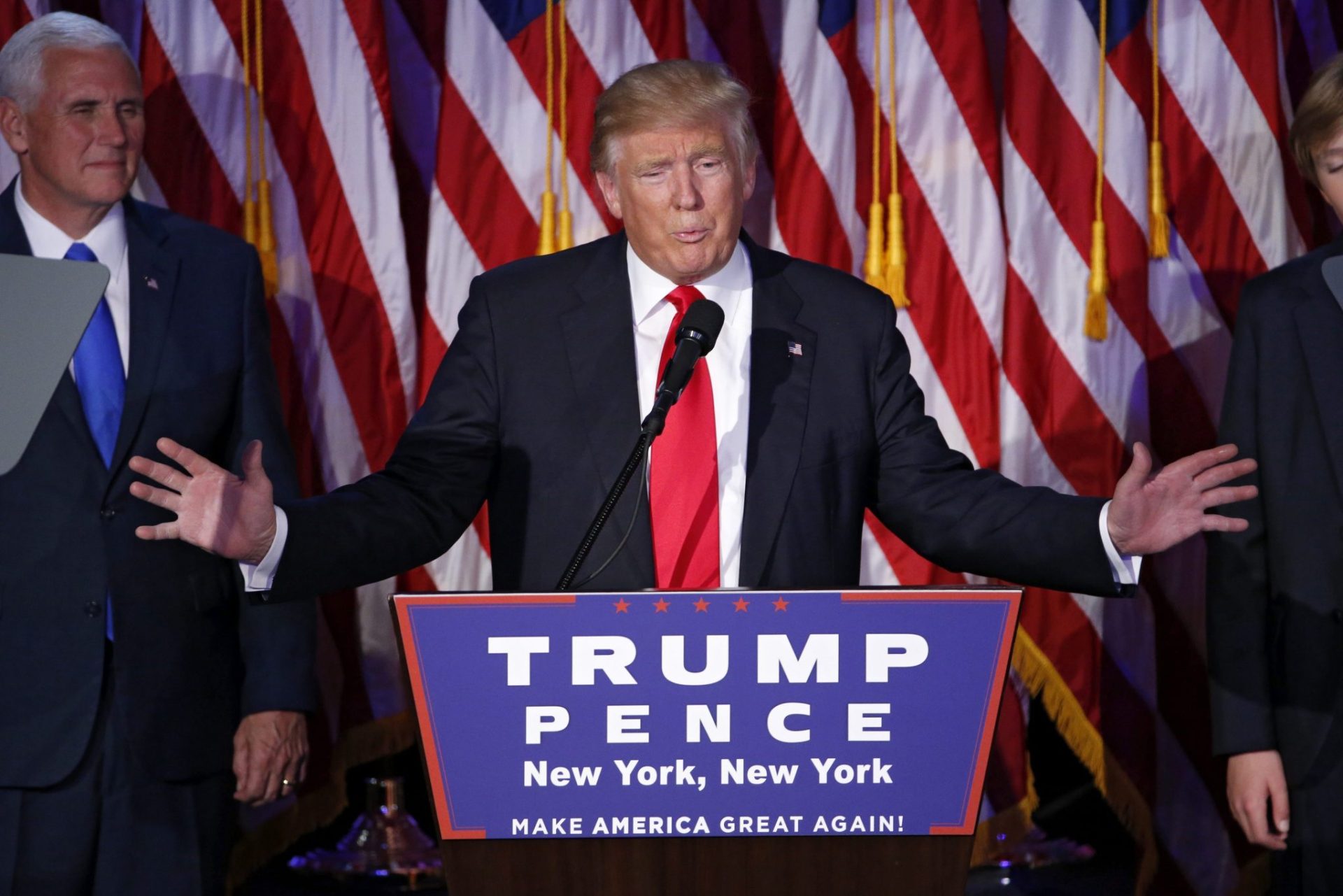 Donald Trump vencedor de los comicios presidenciales celebrados en Estados Unidos.EFE/SHAWN THEW