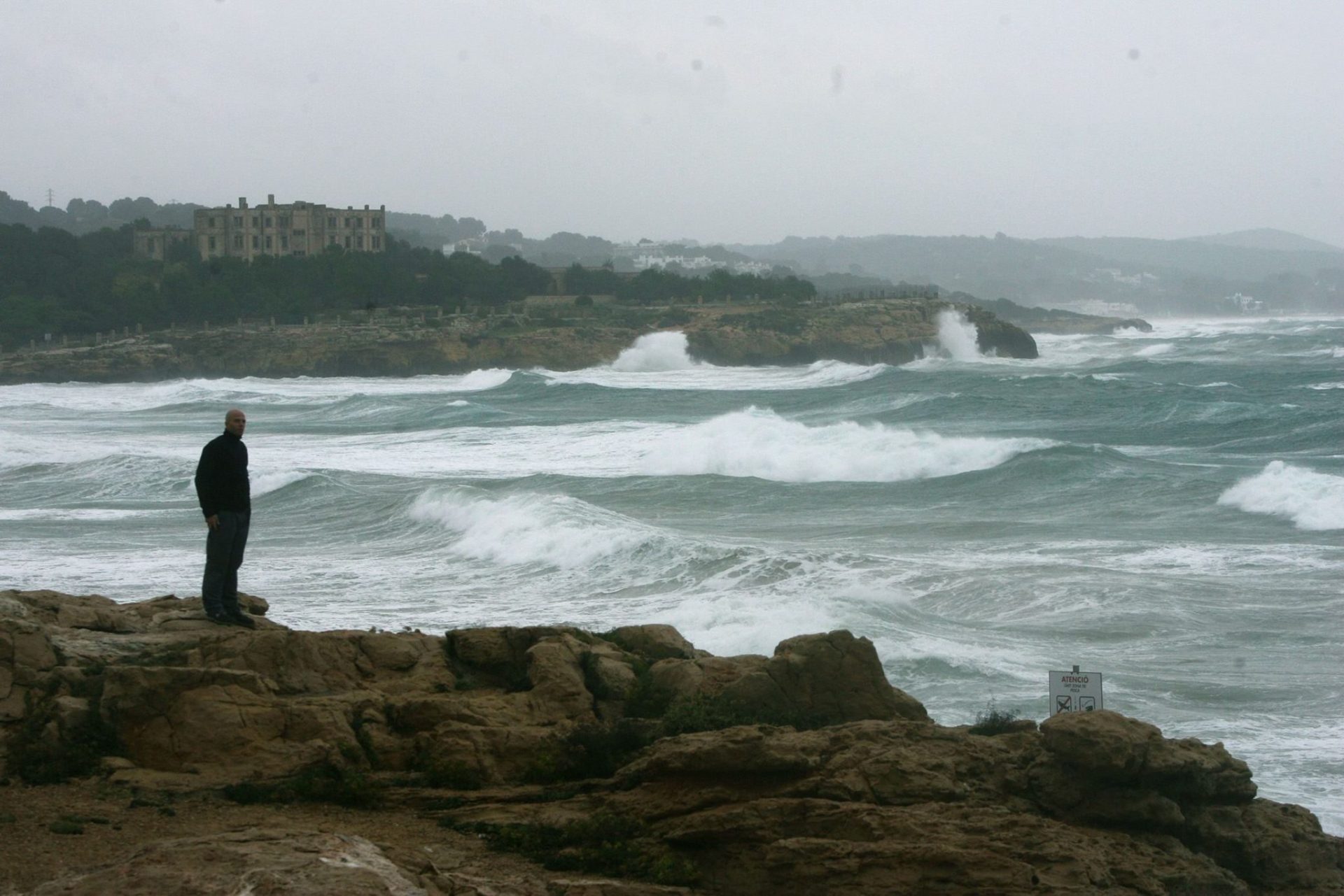 Temporal de levante en L´Arrabassada de Tarragona.