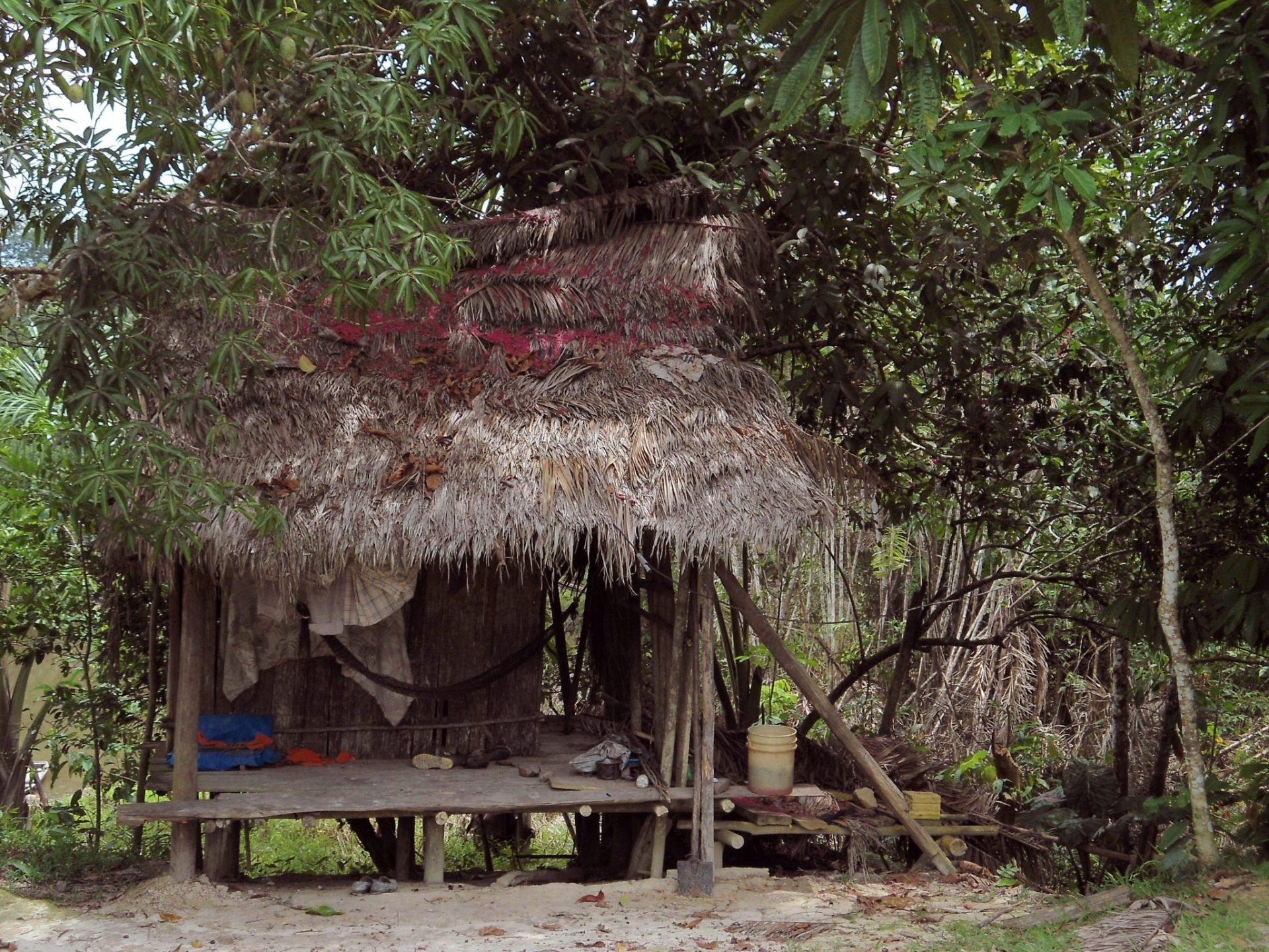 Vivienda en el caserío San Pedro, en Iquitos (Perú).