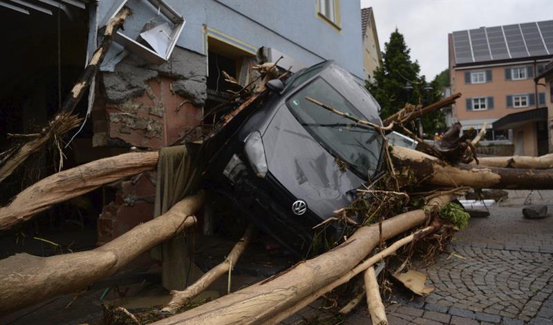 Al menos tres muertos en unas inundaciones en el sur de Alemania en las últimas horas.