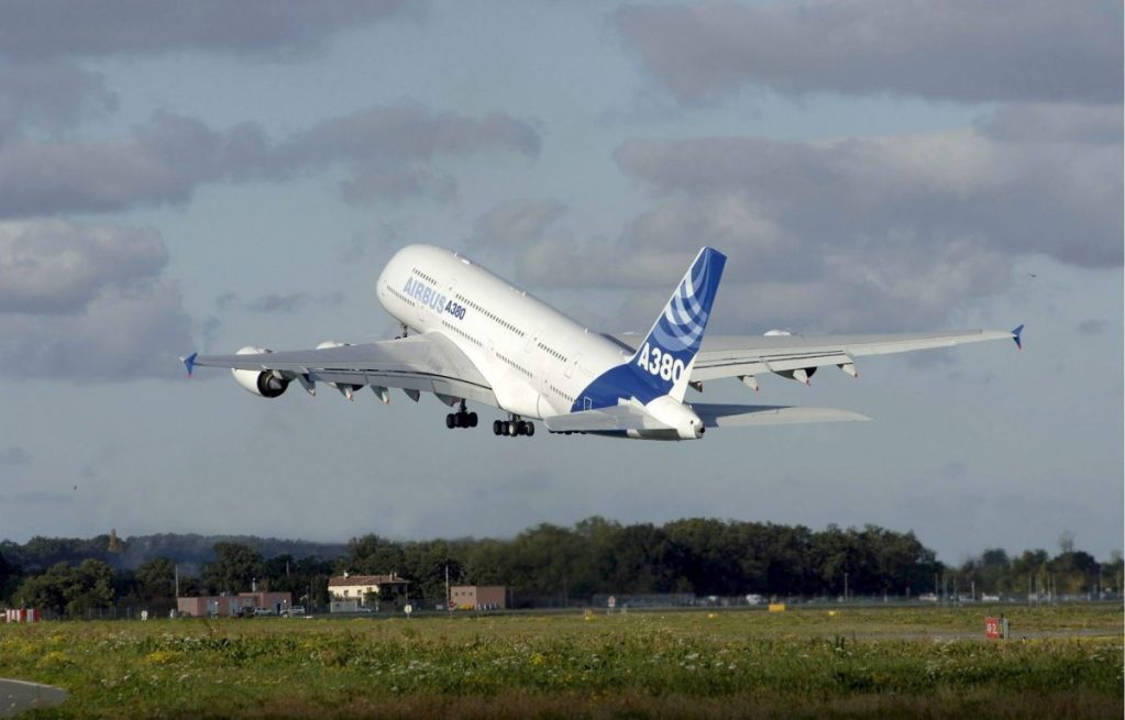 Despegue de un airbus