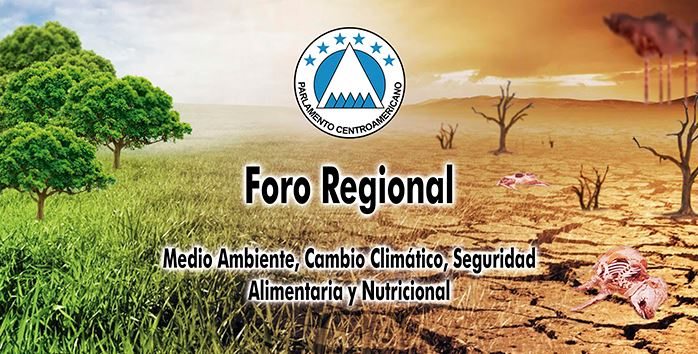 Cartel del Foro Regional Centroamericano sobre cambio climático.