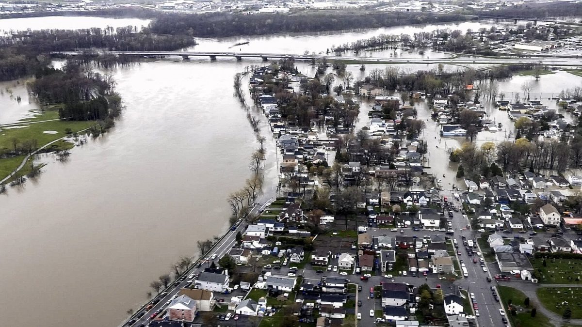 Vista de Gatineau, una de las 126 ciudades canadienses inundadas.