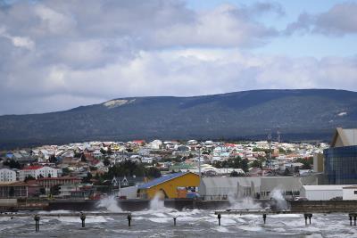 Vista de Punta Arenas, a 3.020 km. al sur de Santiago de Chile.
