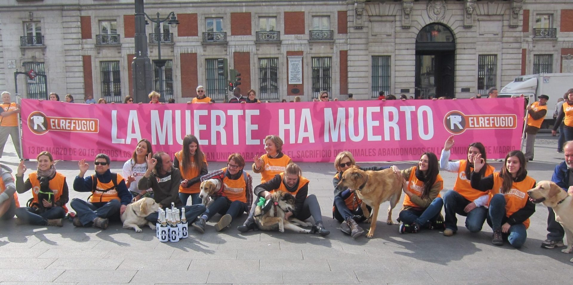 El Refugio en la Puerta del Sol. EFE/Miriam Muñoz