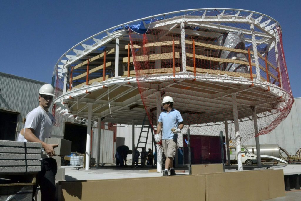 Vista parcia de la "Casa Pi", una vivienda autosuficiente desarrollada por el Grupo de Energía y Edificación de la Universidad de Zaragoza