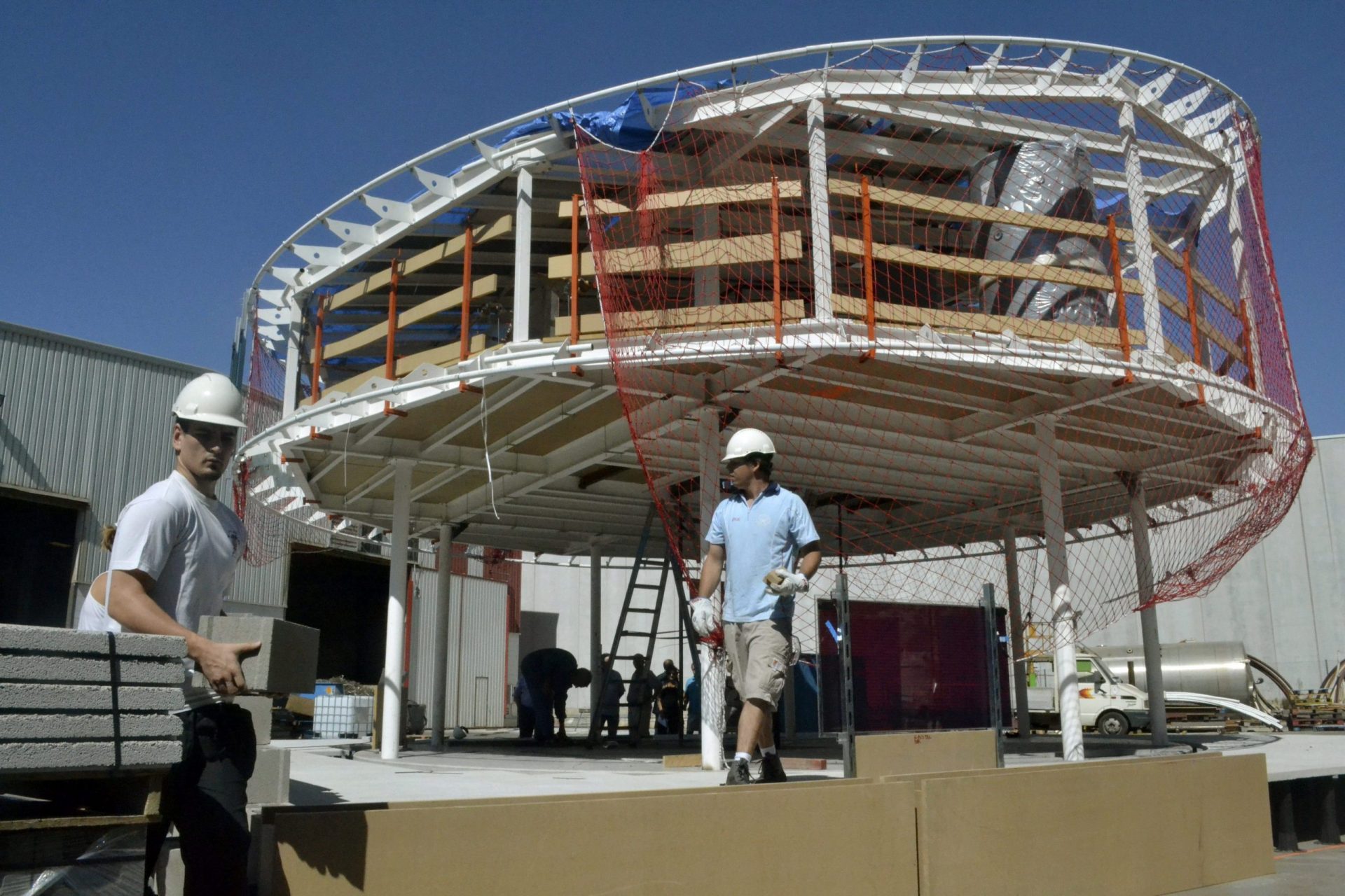 Vista parcia de la "Casa Pi", una vivienda autosuficiente desarrollada por el Grupo de Energía y Edificación de la Universidad de Zaragoza