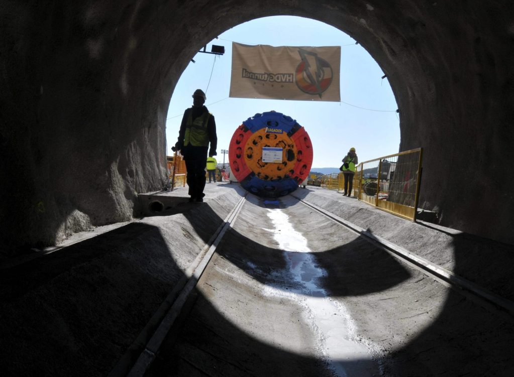 Obras de la interconexión energética con Francia en los Pirineos.