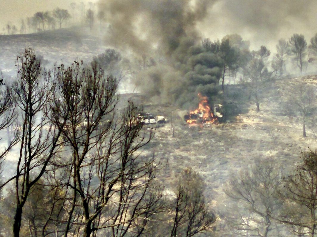 Incendio en Liétor, en el valle del río Mundo Albacete).
