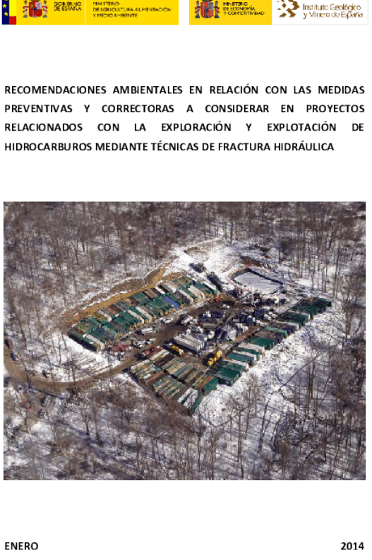 Informe del IGME sobre el fracking