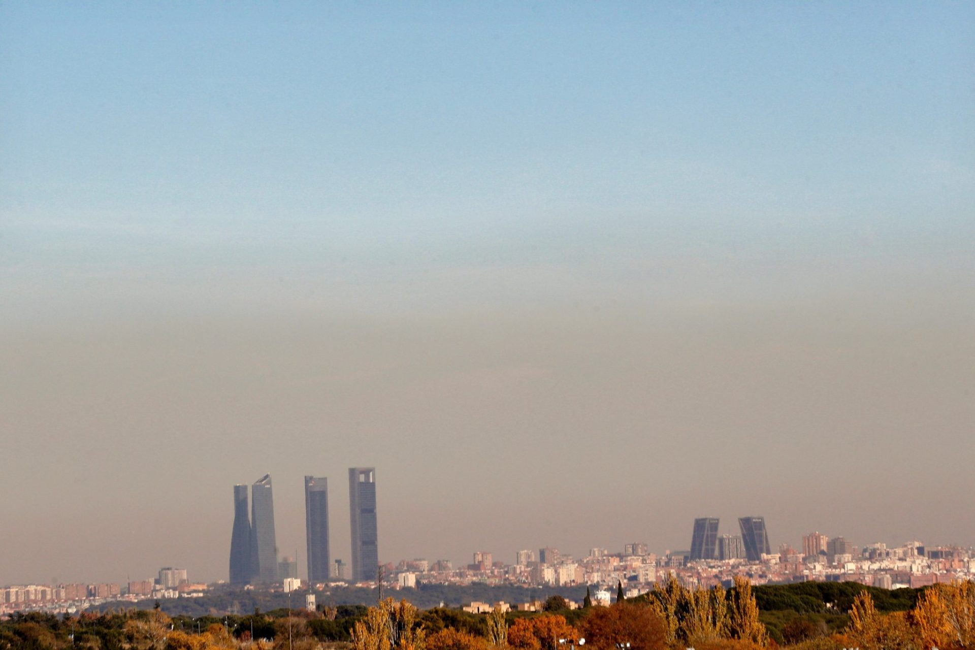 contaminación sobre Madrid