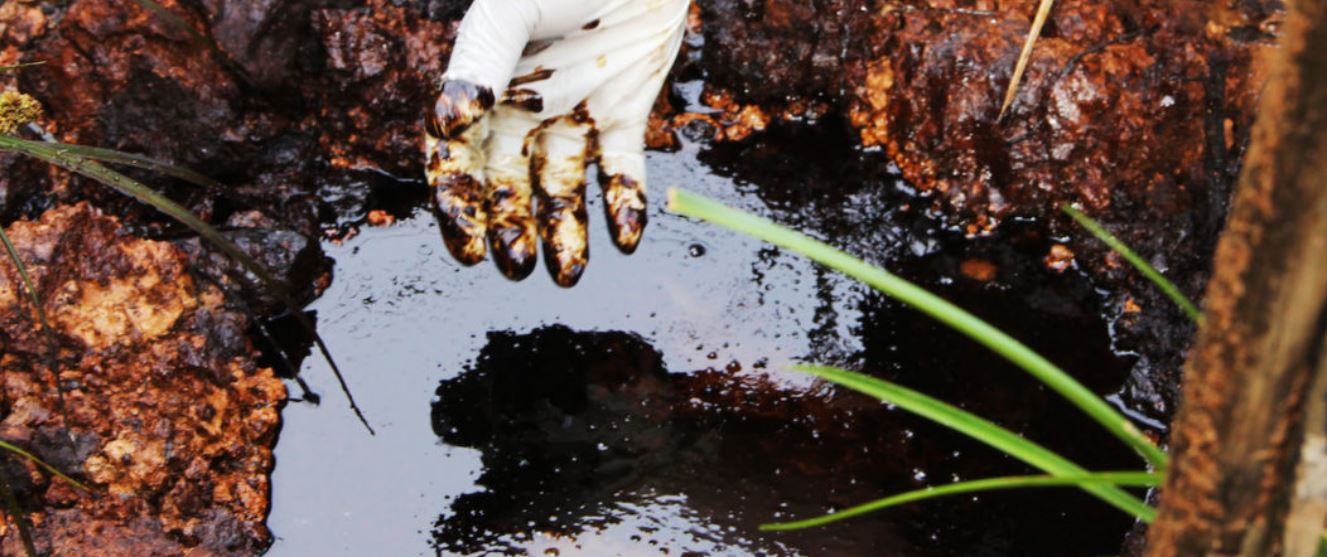 Derrame de petróleo en la Amazonía peruana. Foto: PUINAMUDT / Pueblos Indígenas Amazónicos Unidos en Defensa de sus Territorios.