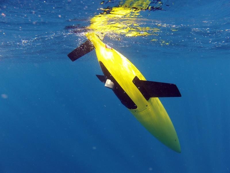 Un planeador submarino  en una foto cedida por Plocan. Artilugios que tendrán un papel importante en en el futuro del transporte marítimo