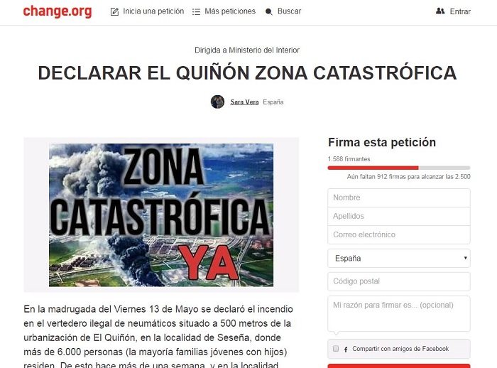 Los vecinos de Seseña recogen firmas en "change.org" para declarar El Quiñón zona catastrófica. EFE