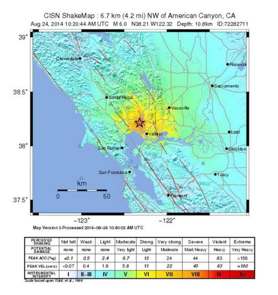 Mapa que muestra la zona del terremoto. Imagen facilitada por el Servicio Geológico (USGS).
