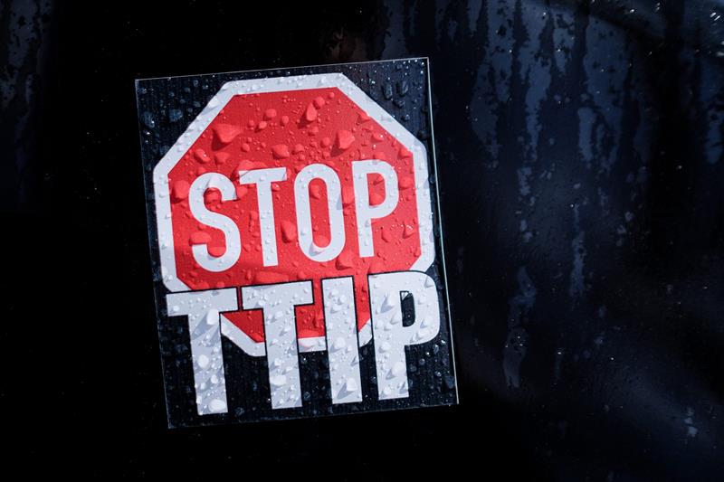 manifestación contra el TTIP en Hanover (Alemania)