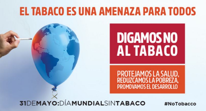 Cartel del día mundial sin tabaco 2017.