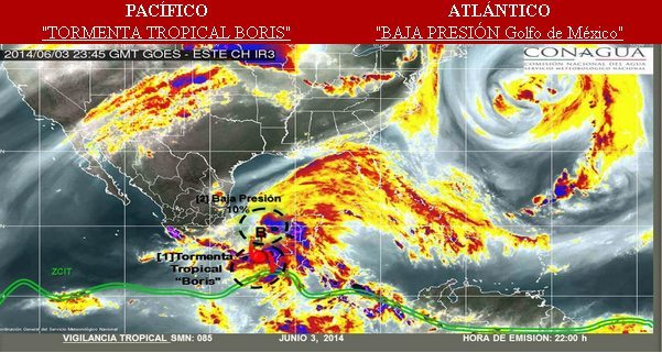 imagen de la situación meteorológica en México