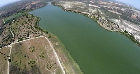 Vista aérea de la Laguna de Zóñar. EFE/Rafa Alcaide