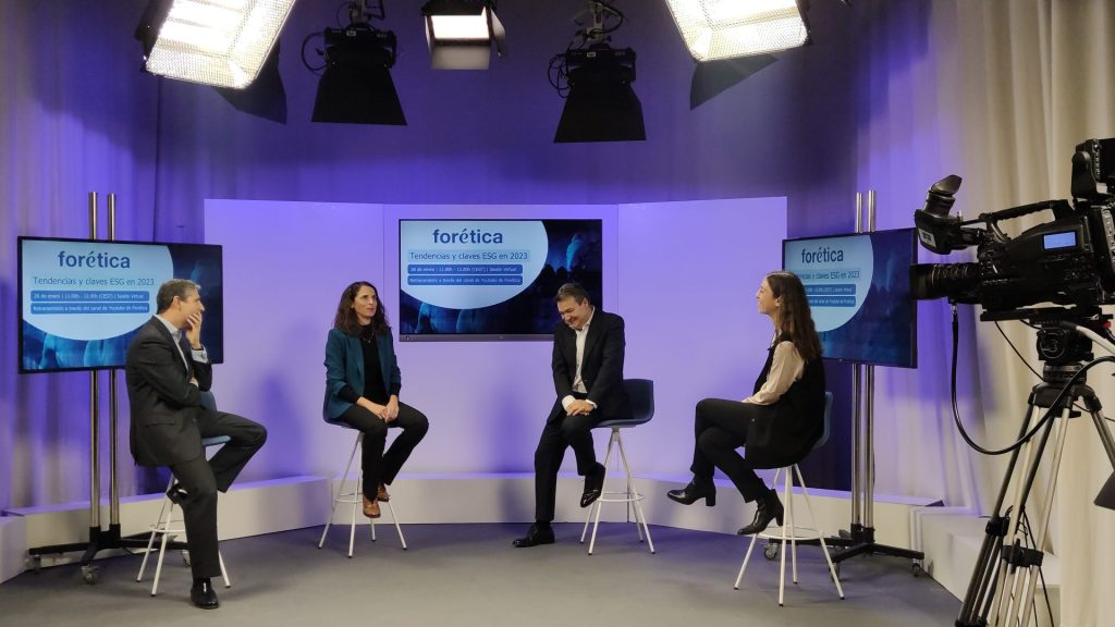 Presentación del informe anual de Forética "Tendencias ESG 2023. Claves para la agenda empresarial de sostenibilidad". EFE/Irene Martín Morales