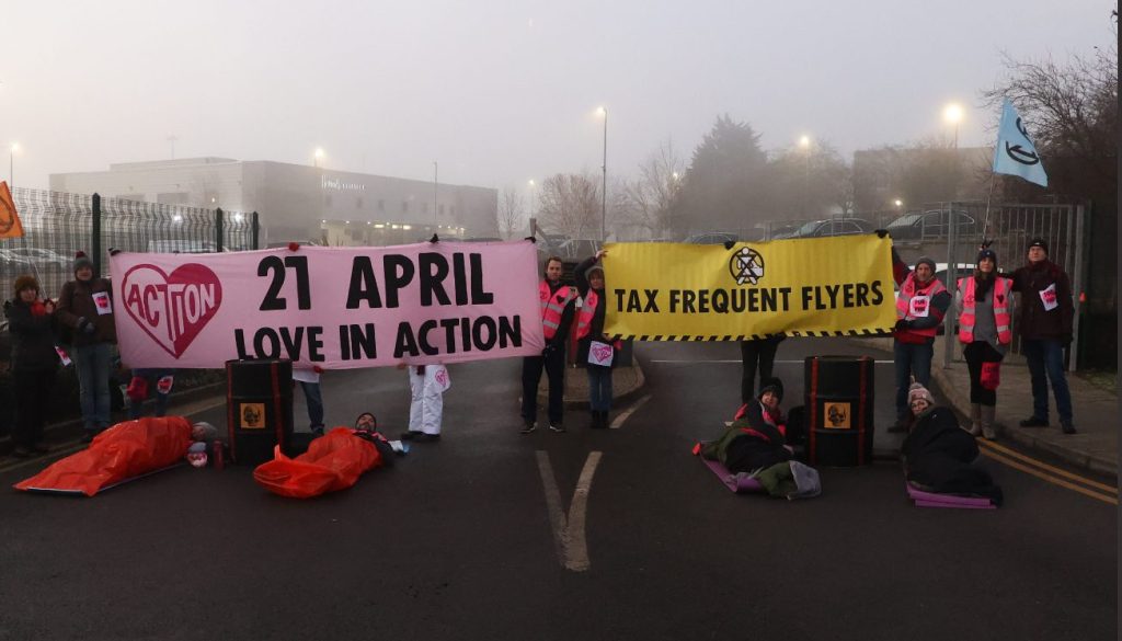 Foto: Extinction Rebellion. Imagen de la protesta del grupo de activistas ambientales.