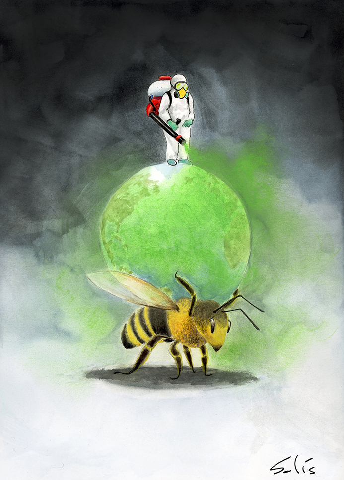 Día Mundial de las abejas. Por (*) Víctor Solís (@Visoor) en la bitácora la #ViñetaVerde en @EFEverde