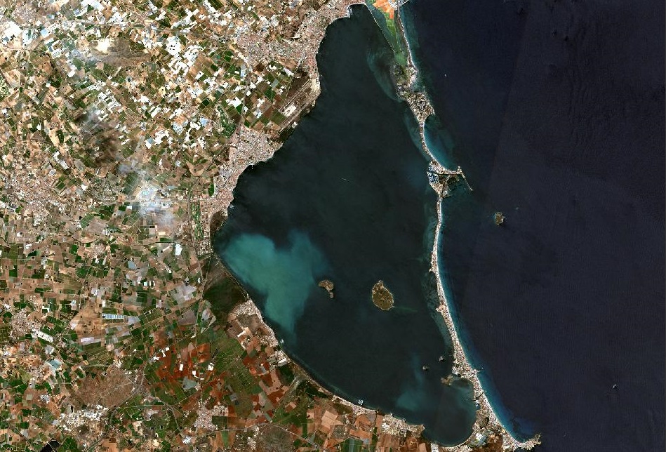 Imagen de satélite de la masa de agua obtenida en el sistema de observación de BELICH | IEO.Crédito IEO.
